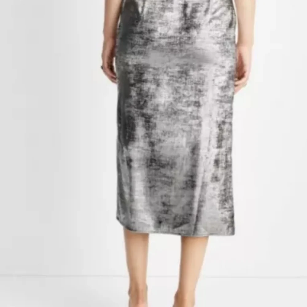FUTURE COLLECTIVE ALANI NOELLE metallic silver skirt NWT